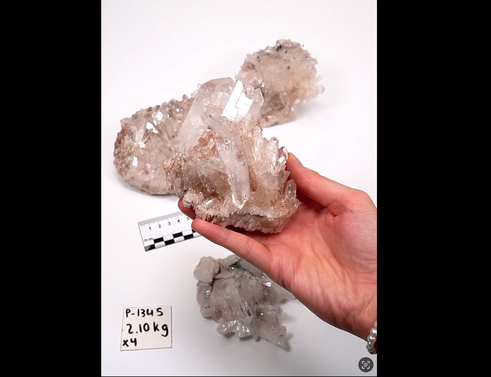 Lemurian Quartz - Wholesale Spiritual Stone/Crystal - Pink Lemurian Quartz Clusters P-13450