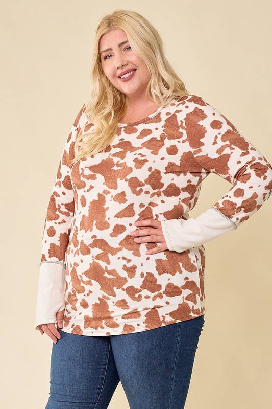 lovely melody – Sweatshirt - Mulher por atacado – Moletom LMT3553PL-plus size com estampa animal Lulas7