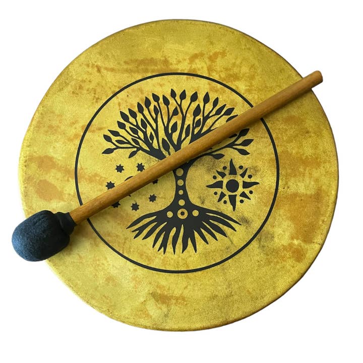 inRhythm – wholesale Skulptur – Tree of Life Shaman-trumma+skärmstativ och bärväska alternativ