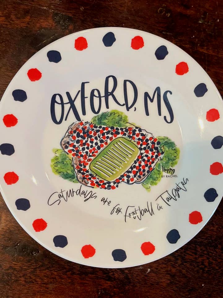 Oxford, MS Melamine Plates for wholesale by Happy By Rachel, LLC