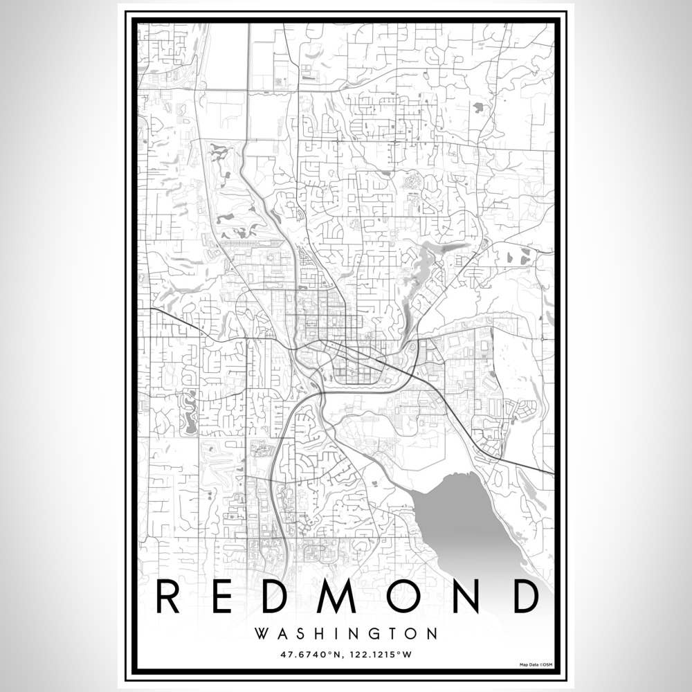 JACE.design - Wholesale Art Print - Redmond WA Map Print Classic2