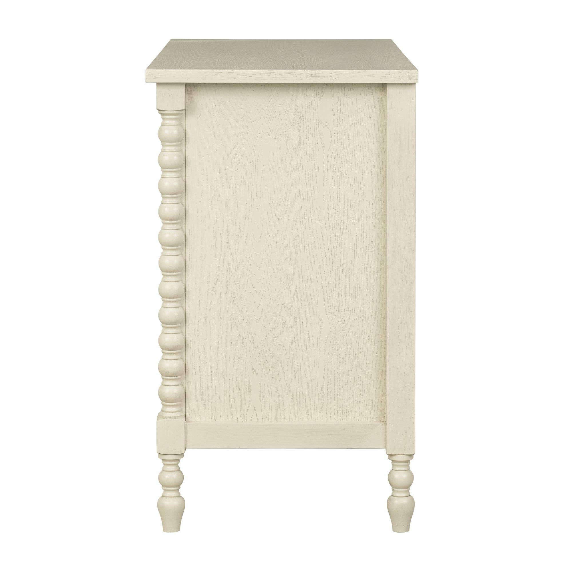Olliix - Wholesale Cabinet - 46"W 6-Drawer Small Spindle Wood Dresser, Antique Cream *6