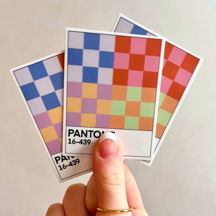 Checkered Pantone Sticker for wholesale by AddiMadeIt