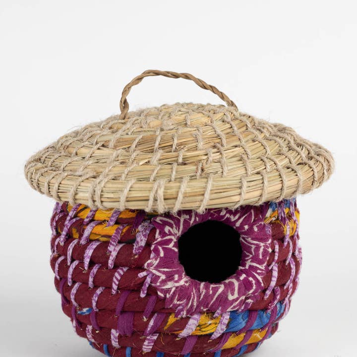 Ten Thousand Villages - Wholesale Bird House - Acorn Sari Birdhouse3