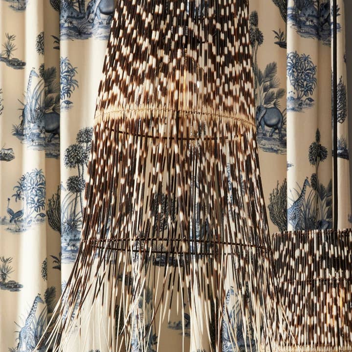 African Trading Partners - Wholesale Chandelier/Hanging Light - Porcupine Quill Cone Pendant3