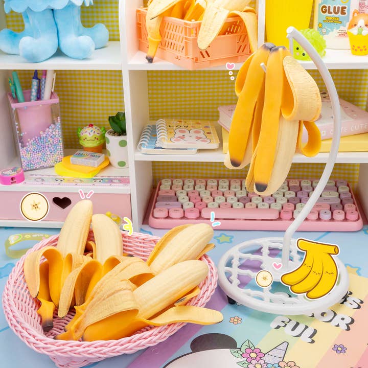 Kawaii Slime Company - Wholesale Squishy Toy - Kids & Baby - Peeling Banana Squishy Stress Toy (12pcs/case)