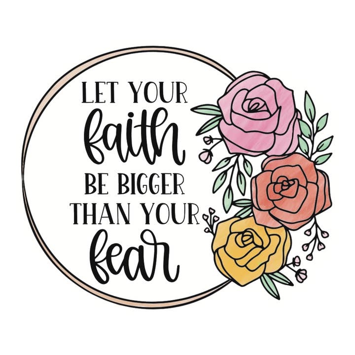 Faith Over Fear Vinyl Sticker for wholesale by Handmade By Myles