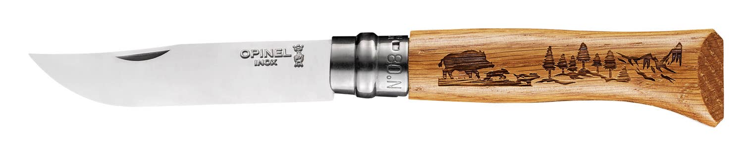 Opinel - Wholesale Pocket Knife/Holder - No.08 Animalia Stainless Steel Folding Knives0
