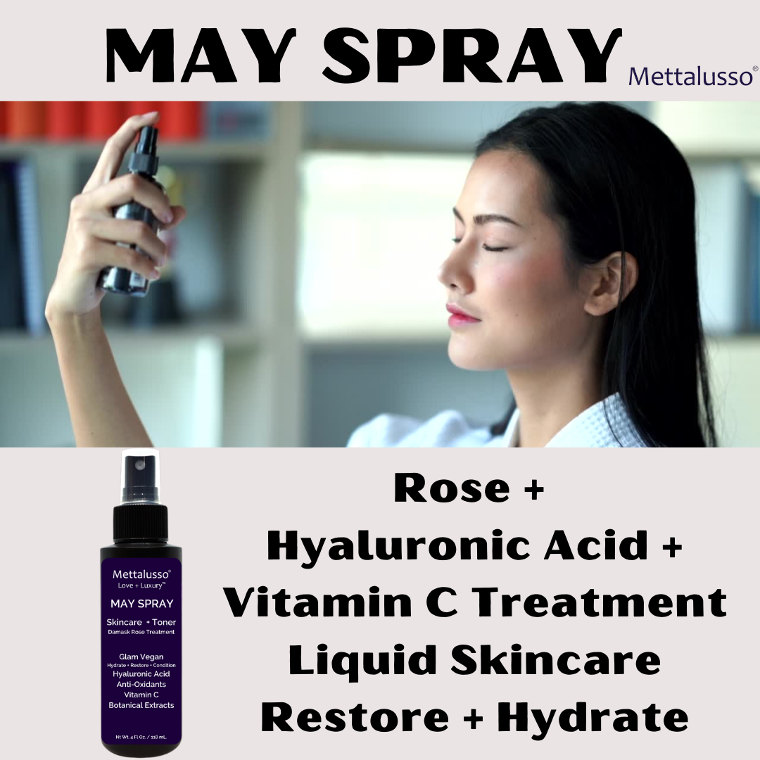 Mettalusso Inc - Wholesale Face & Body Mist/Water - MAY SPRAY Vegan Botanical Hyaluronic Acid Skincare Toner7