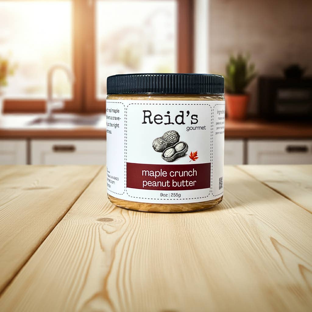 Reid's Gourmet - Wholesale Nut Butter - Maple Crunch Peanut Butter – 9oz Jar