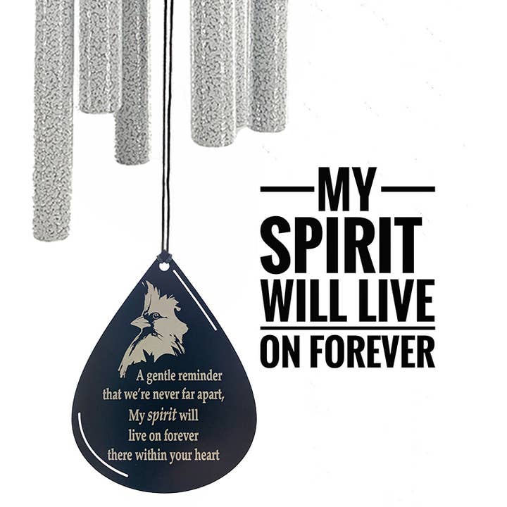 Weathered Raindrop - Wholesale Wind Chime - Wind Chime Memorial Cardinal Sympathy Funeral Gifts