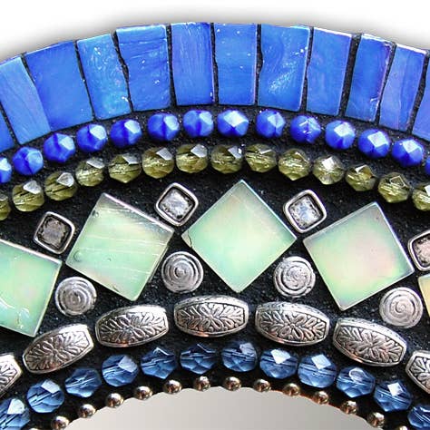 Oval/Runde: Iris Yellow für den Großhandel von Zetamari Mosaic Artworks