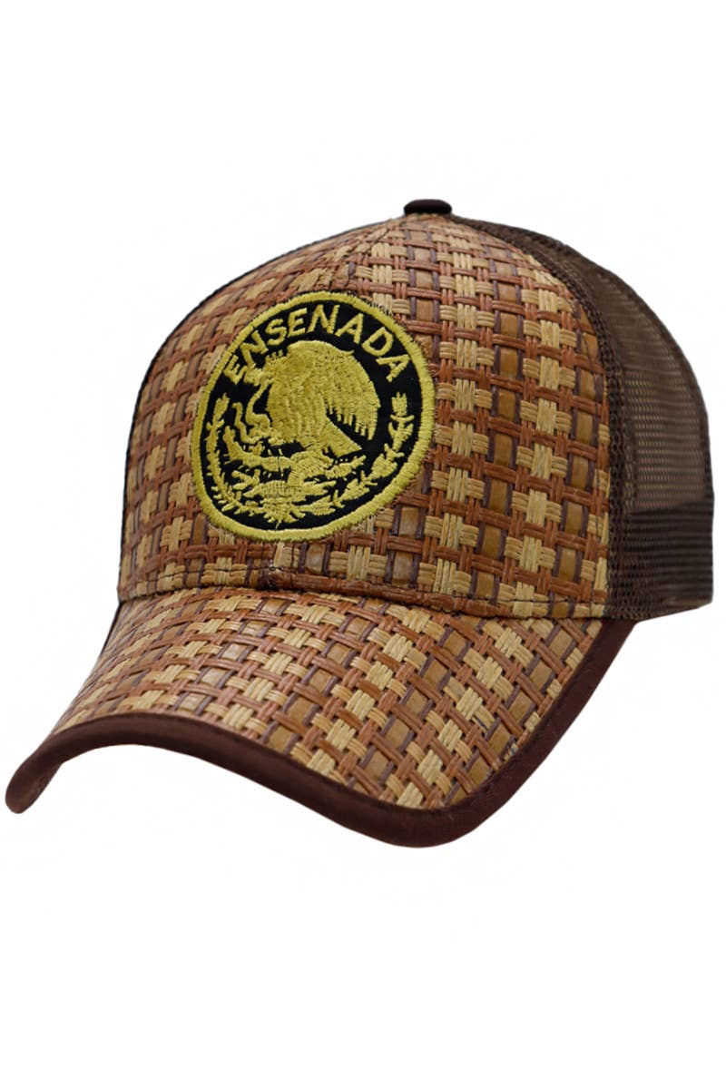 Cap Zone - Wholesale Trucker Hat - Unisex - Ensenada Embroidered Charra Straw Baseball Cap3