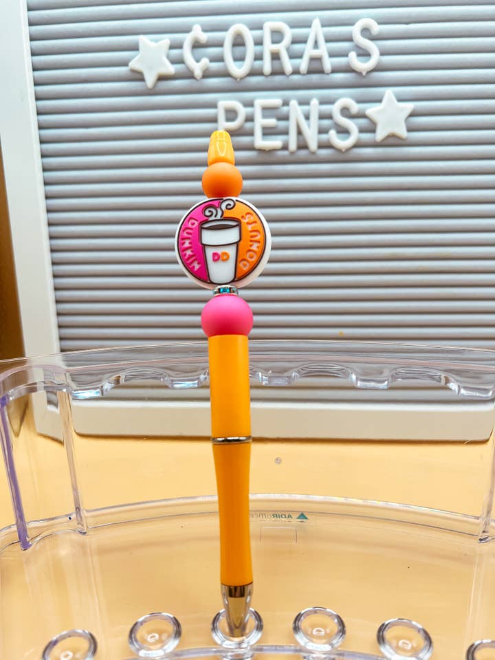Dunkin’ Donuts inspired pen for wholesale by Cora’s Pens
