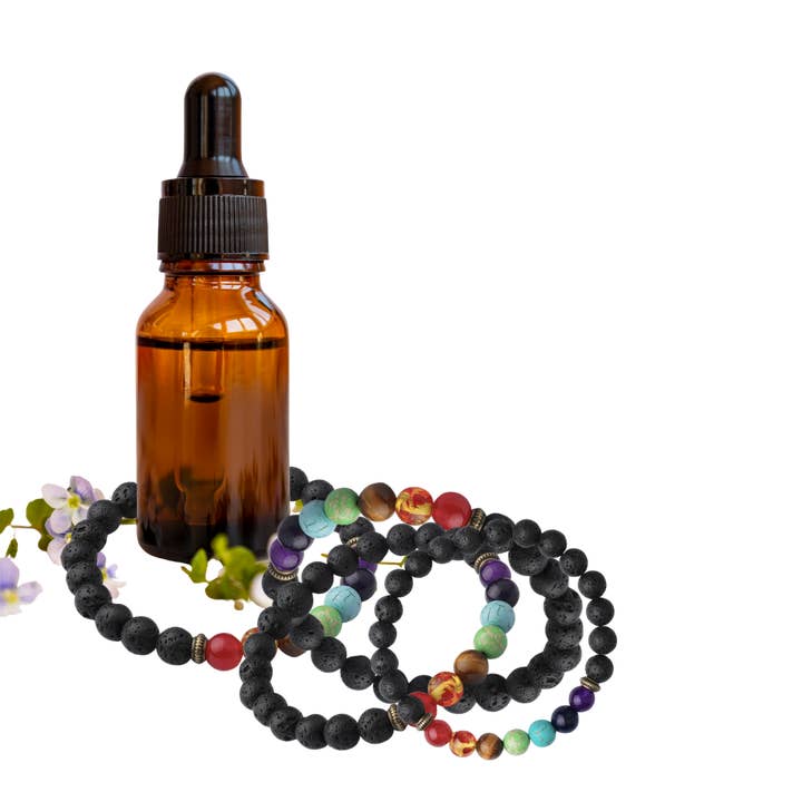 Bracelet d'intention d'aromathérapie personnalisé - Guérison des chakras pour la vente par Mahogany Essentials