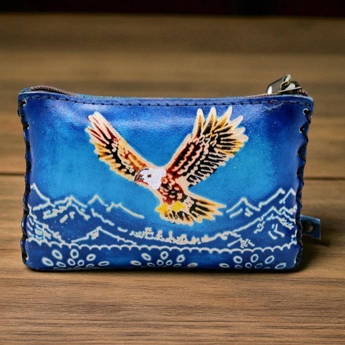 Sunflower Handmade leather inc - Wholesale Coin Purse - Women's - Handmade Leather coin purse credit card American eagle3