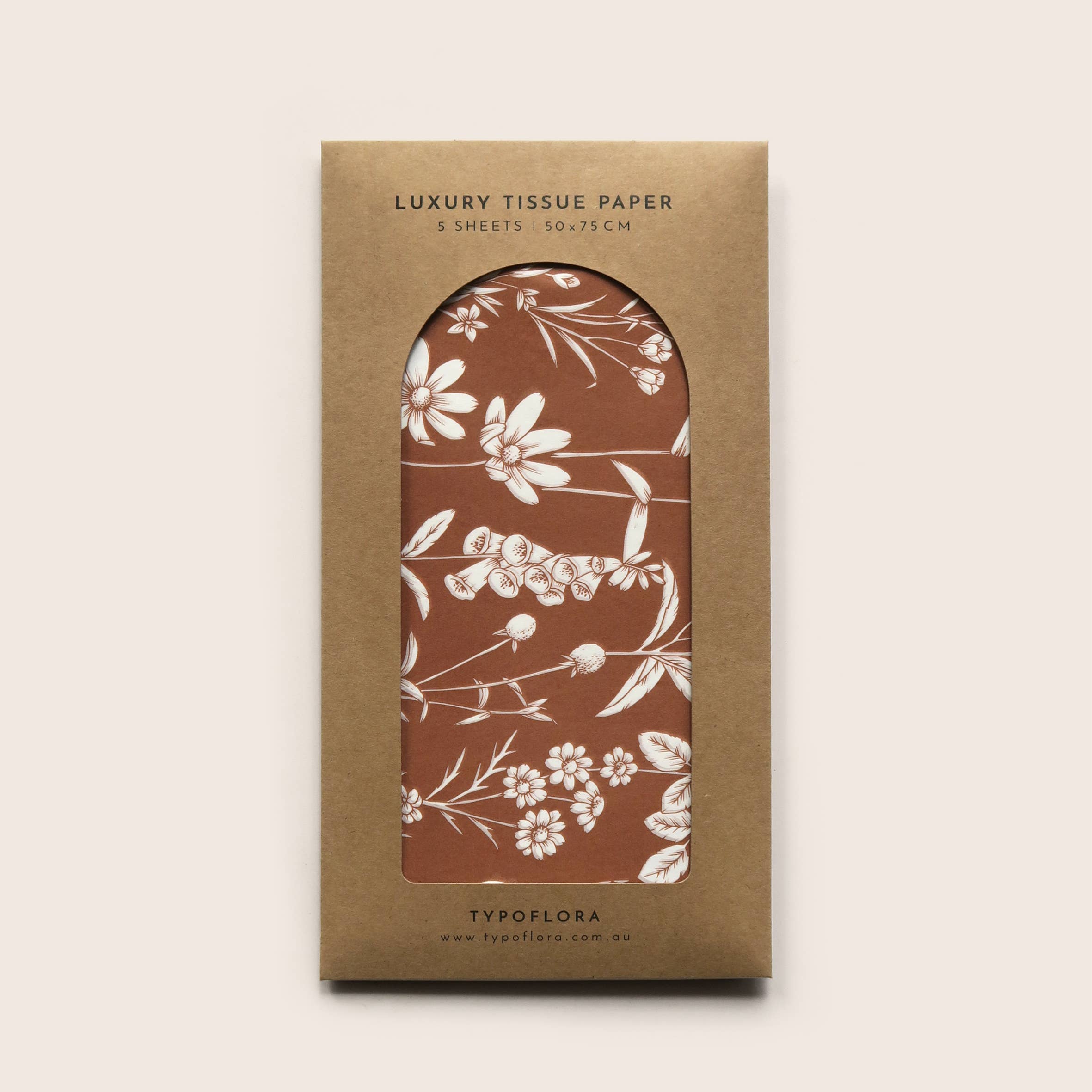 Typoflora - Wholesale Tissue paper - Tissue Paper - Wildflowers in Rust0