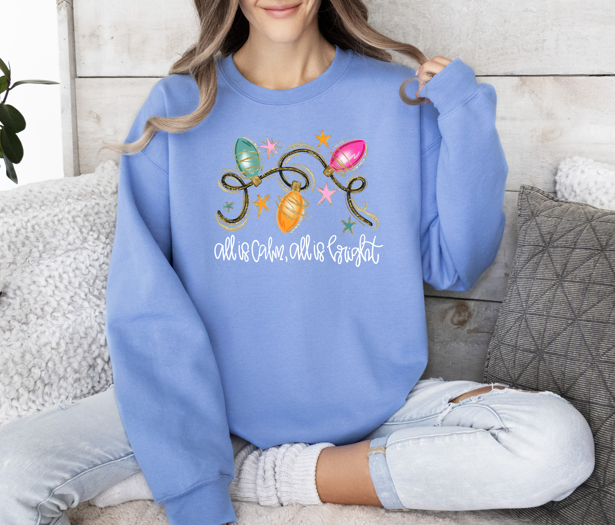 Simply You Customs - Vente Sweat-shirt à imprimés – femme - Tout est calme, tout est lumineux Sweatshirt1