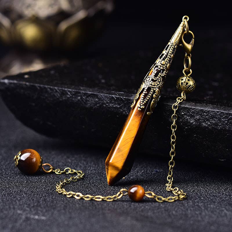 Gemcohub – Großhandel Spiritueller Stein/Kristall – Buntes Pendel aus natürlichem Kristallstein in Hexagon-Form12