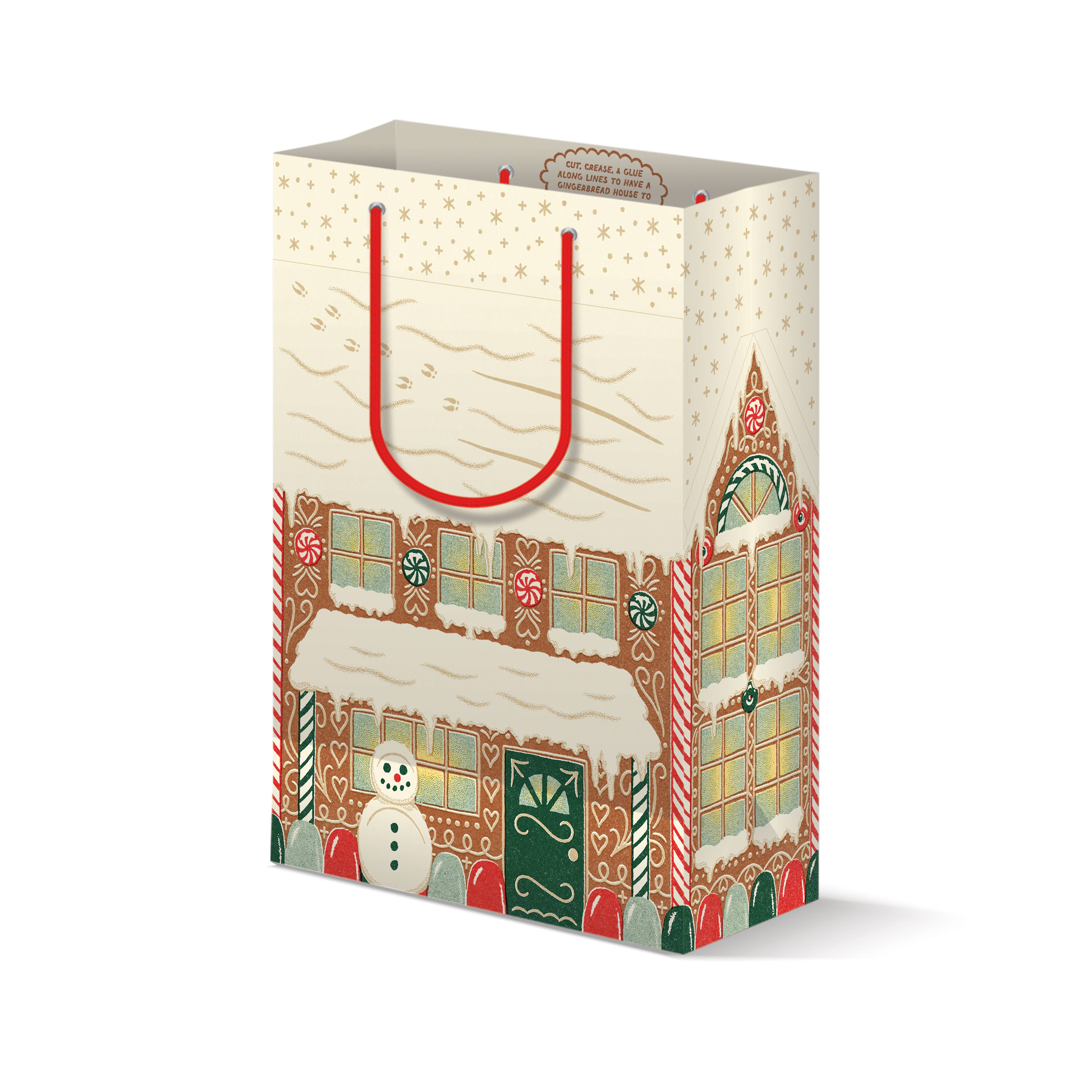 Wallflower Paper & Party - Wholesale Gift Bag - Gingerbread House Gift Bag1