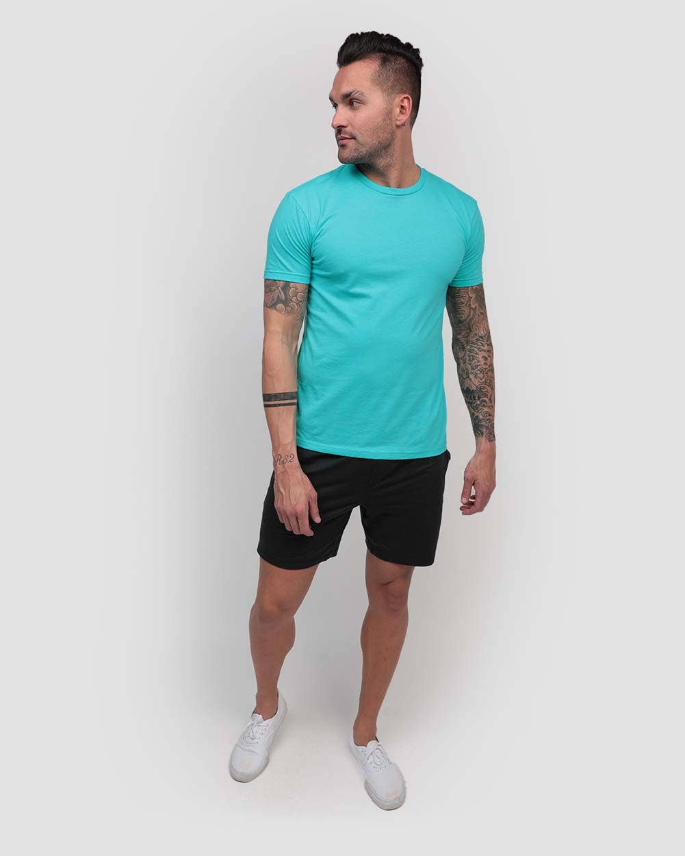 INTO THE AM - Wholesale T-Shirt - Men's - Men's Premium Fitted Plain Blank T-Shirt35