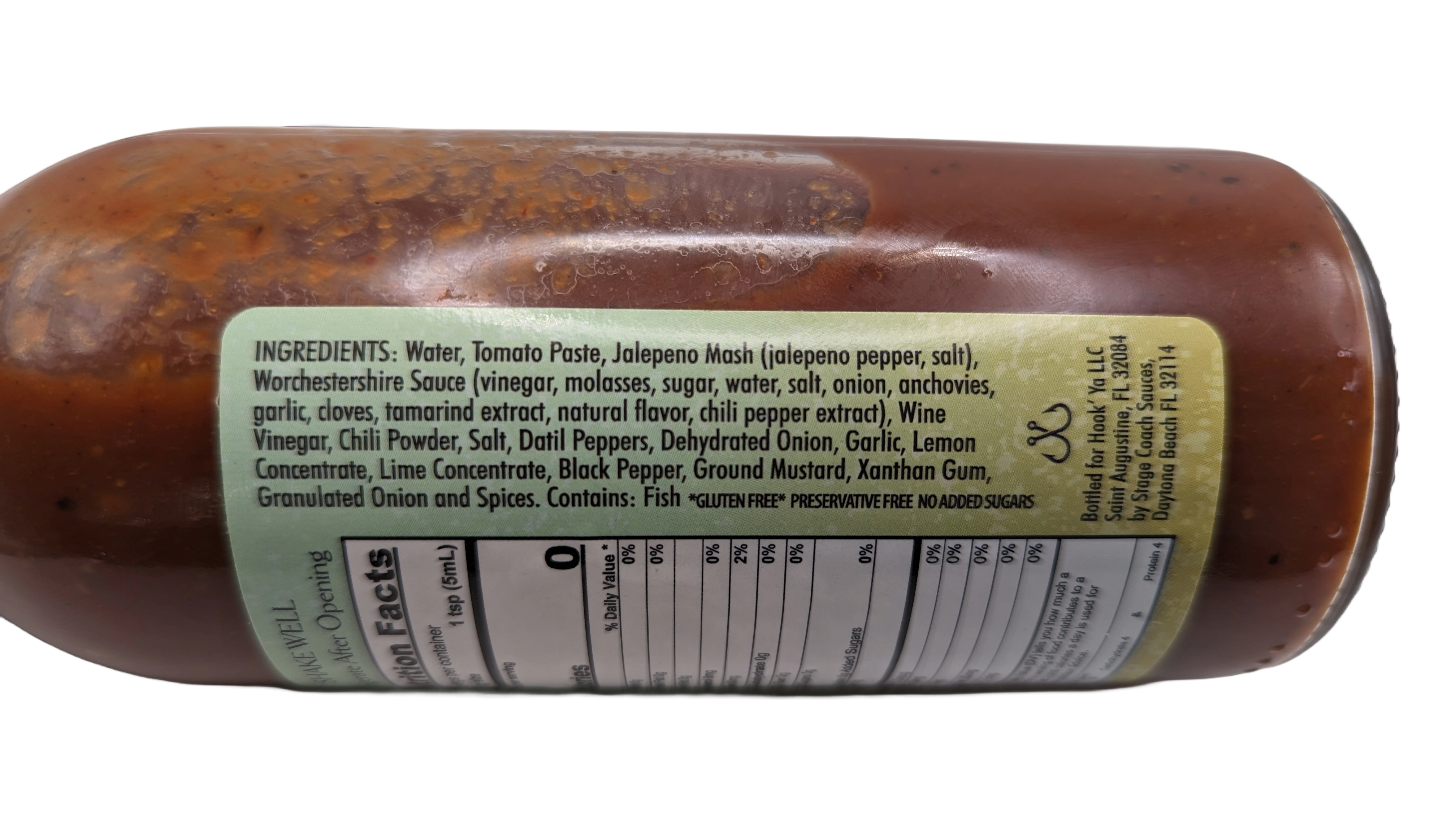 Hook'Ya - Wholesale Hot Sauce - Dat'l Hook Ya Sauce- 12oz Datil Pepper Sauce Sugar Free13