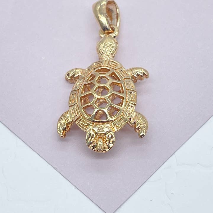 18k GF Turtle Charm Pendant: Marine for wholesale by Milie