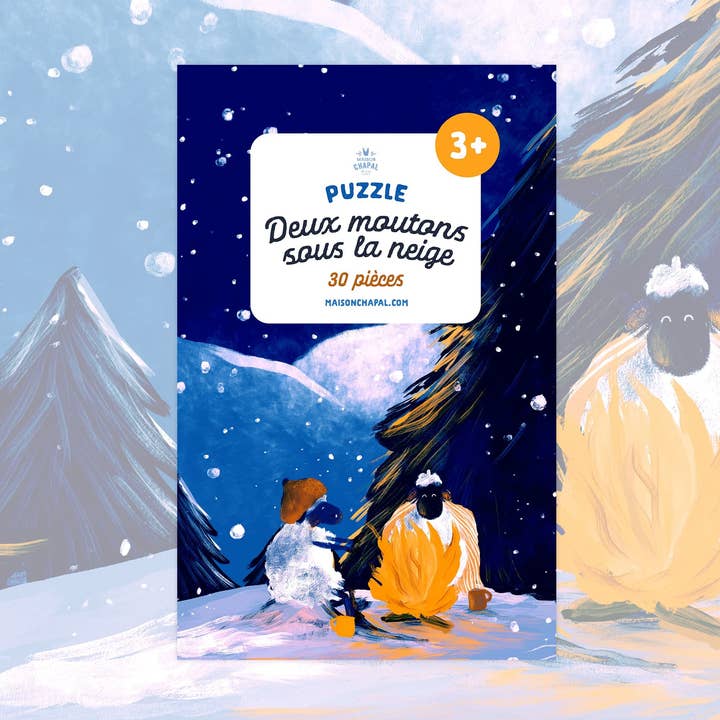 Puzzle Zwei Schafe im Schnee Puzzle Die schöne Ernte (30 Teile, für Kinder) für den Großhandel von Maison Chapal