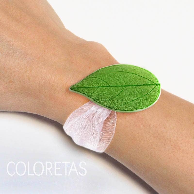 coloretas - Wholesale Charm/Dangle Bracelet - Green Leaf Bracelet3