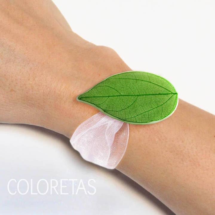 coloretas - Wholesale Charm/Dangle Bracelet - Green Leaf Bracelet3