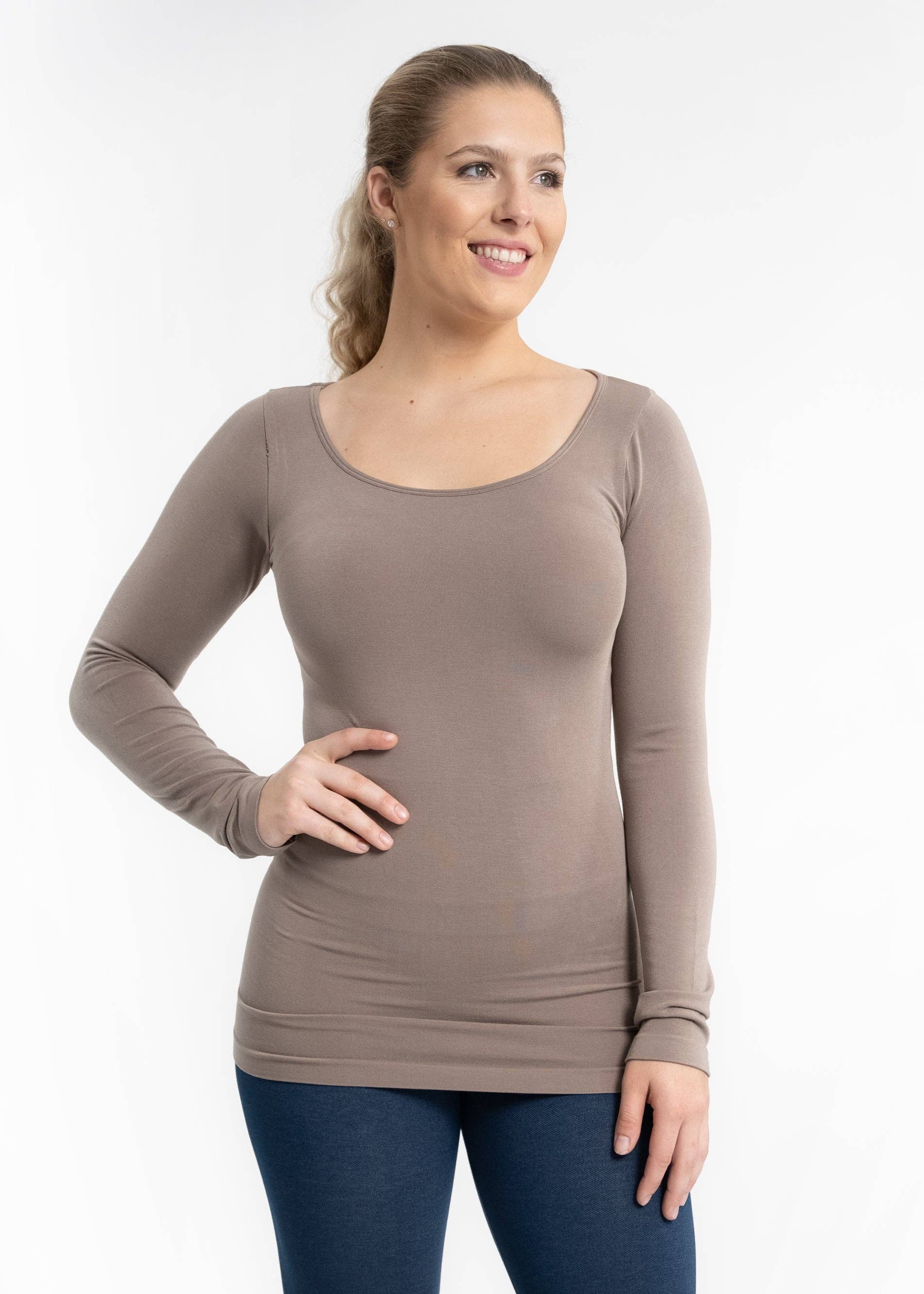 ELIETIAN - Vendita all'ingrosso Maglietta - Donna - Manica Lunga Reversibile3