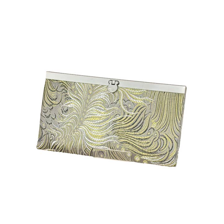 Cathayana - Wholesale Wallet - Women's - Peacock Brocade Wallet – Bi-Fold Clutch with Clasp3