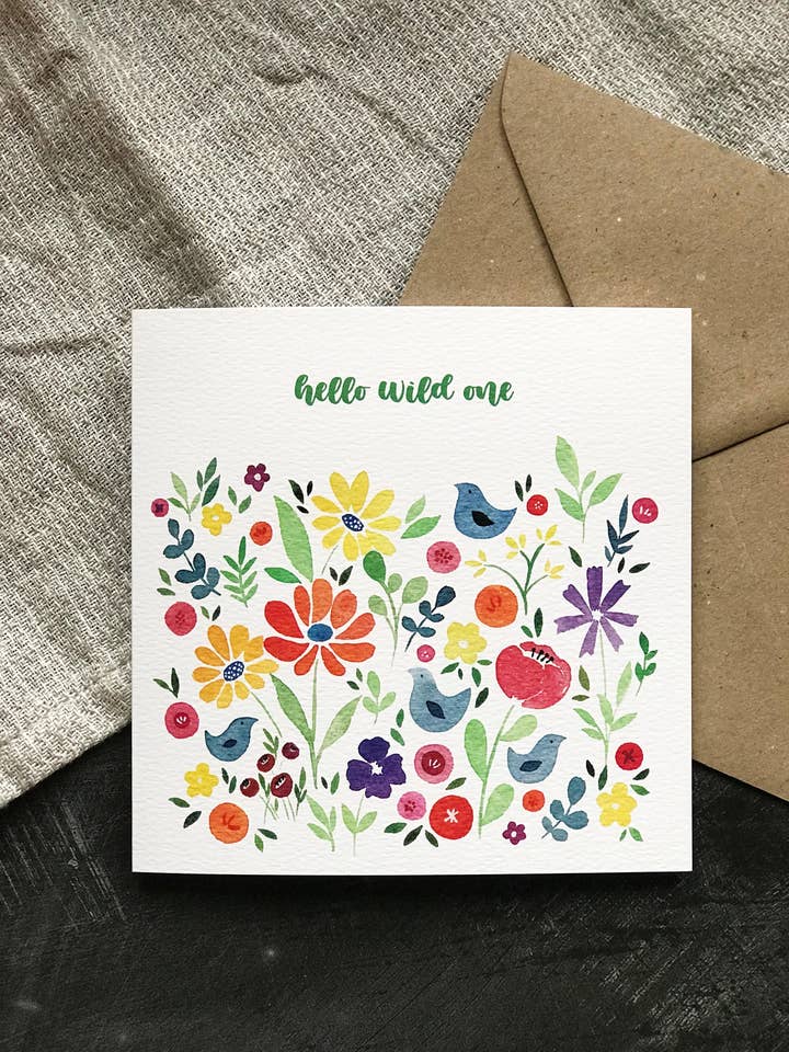 Carta Hello Wild One - Carta per neonati - Carta per nuovi genitori per la vendita all'ingrosso da parte di Designbyting