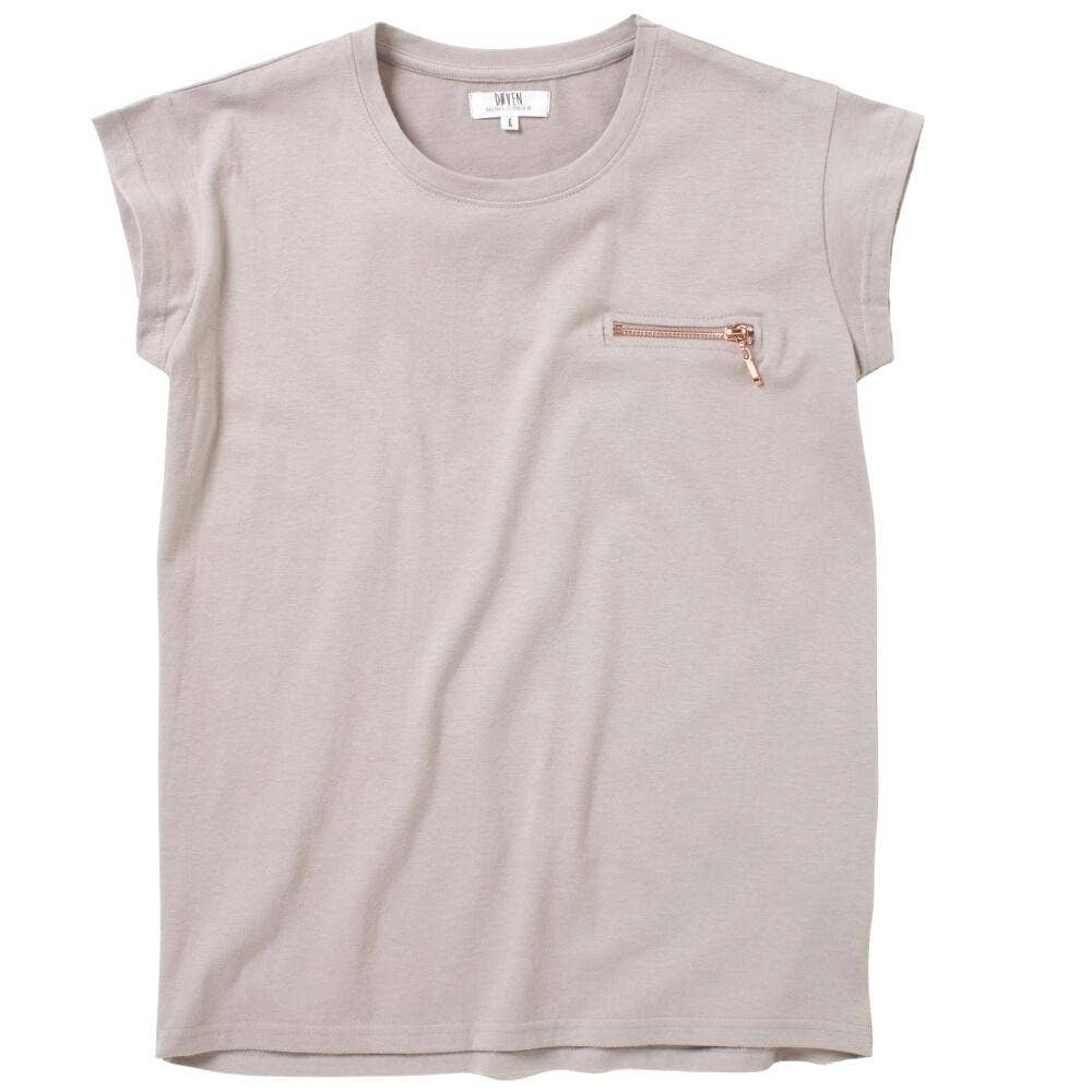 Doven – wholesale T-shirt – women's – Lumia Pocket T-shirt - Clay0