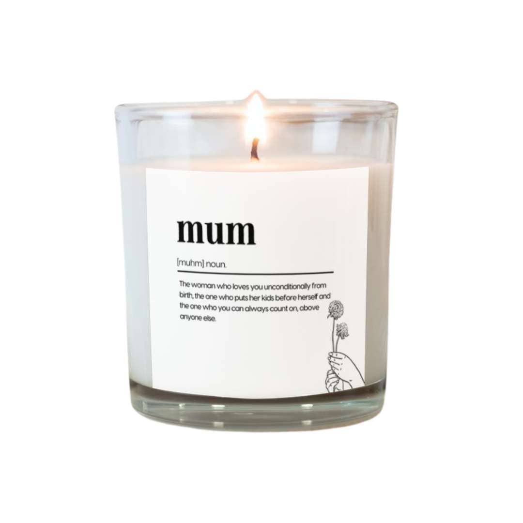 MKTrendsCo - Vente Bougie en bocal - Bougie personnalisée Mum Noun | Gifts for Mum1