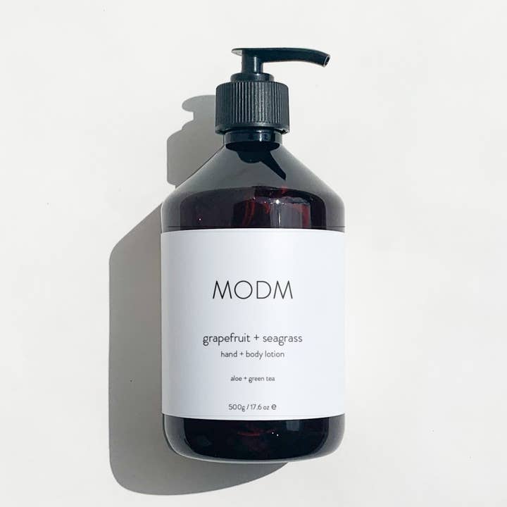 MODM Hand + Body Lotion w/Green Tea- Grapefruit + Seagrass for wholesale by MODM