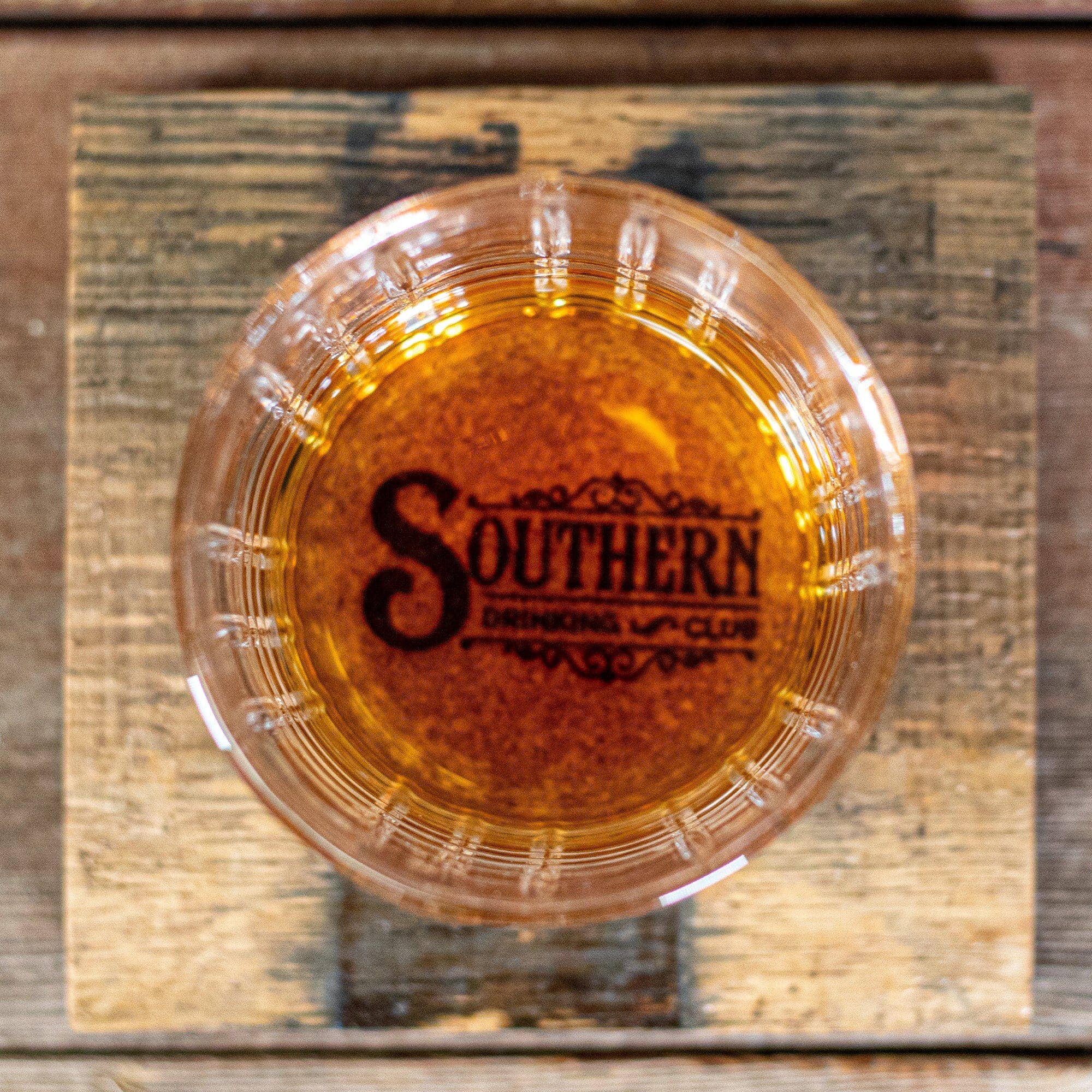 Southern Drinking Club - Wholesale Cocktail/Liquor Glass - Whiskey Glass and Barrel Coaster Set6