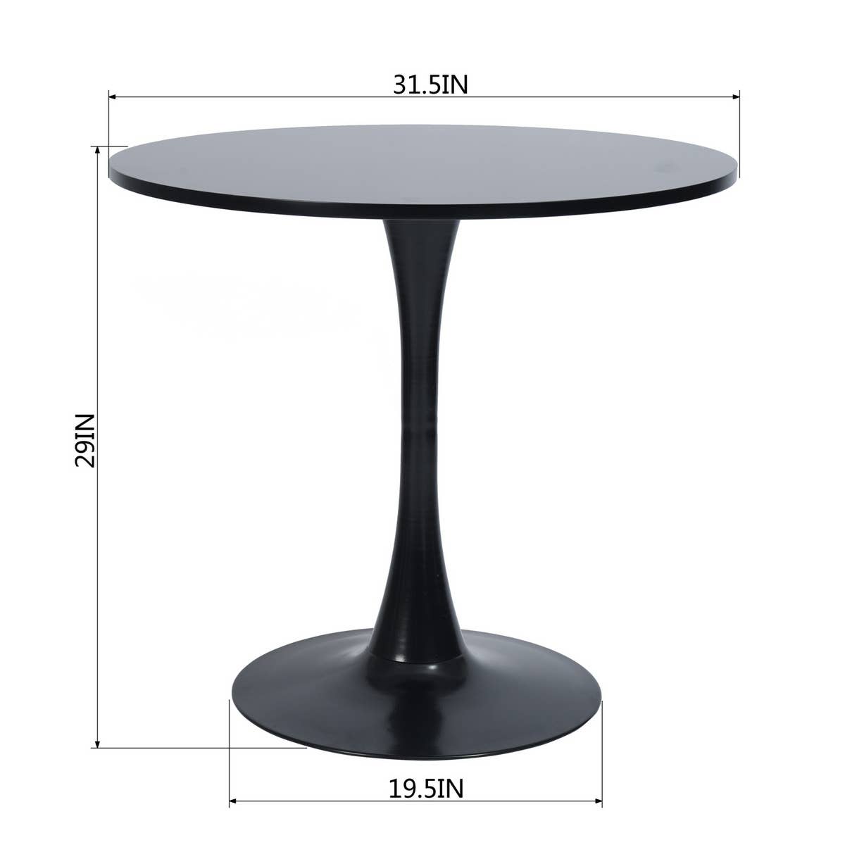 39F Inc. - Wholesale Side Table - 31.5'' Round Dining Table White/Black12