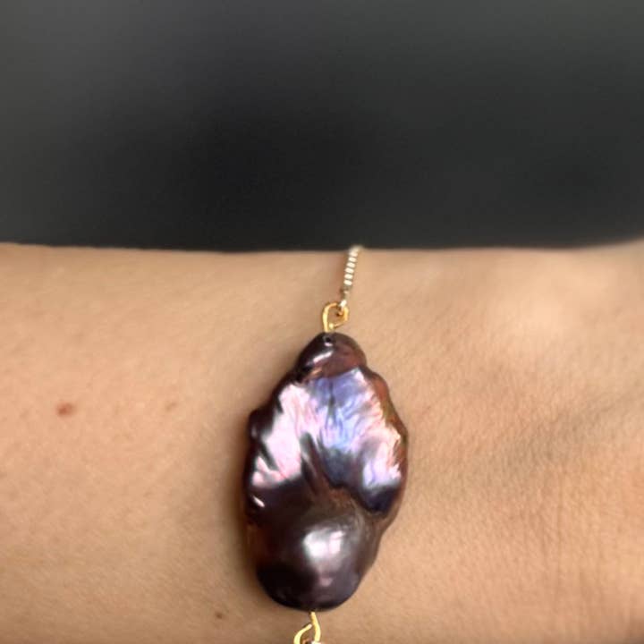 WILYMI Jewelry Co - Wholesale Charm/Dangle Bracelet - Tahitian Pearl Slider Bracelet GF | Adjustable1