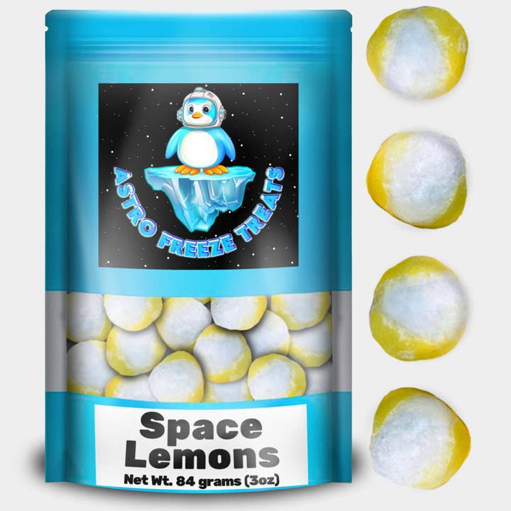 Premium Freeze Dried Candy - Space Lemons - 3oz Bag for wholesale by Astro Freeze Treats