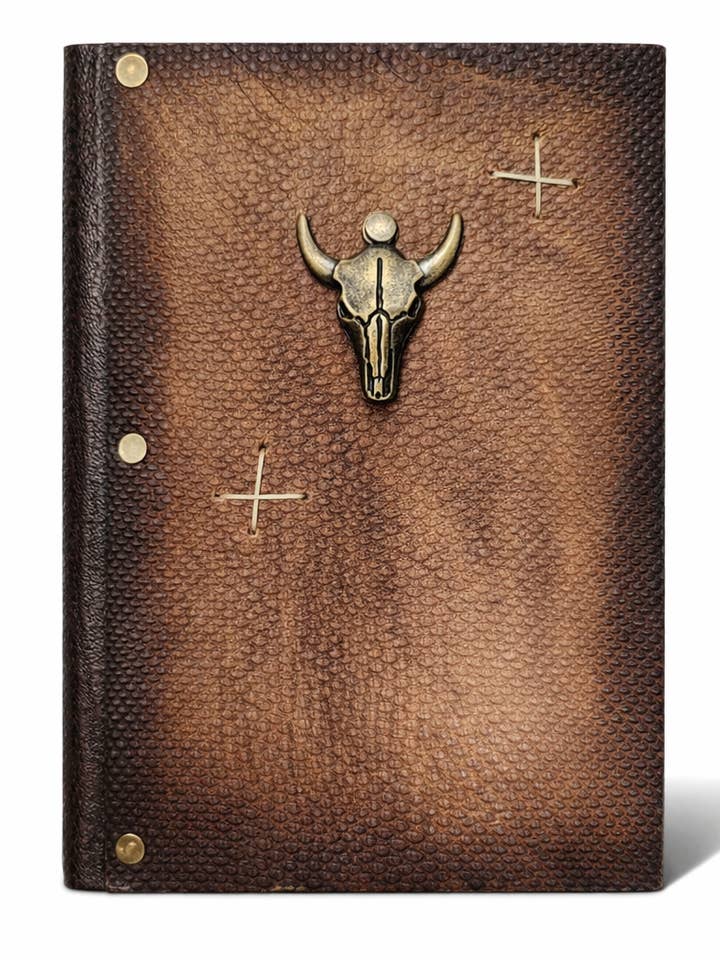 Ox Head Bull Symbol Leather Journal Diary Notebook for wholesale by ML Marcaleather