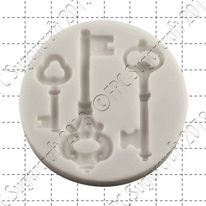 FPC Sugarcraft – wholesale Craft supplies – Keys Silicone Mould (Mold) - 'Keys' by FPC Sugarcraft0
