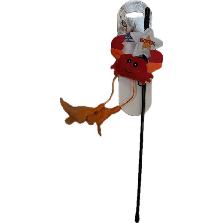 Pet Souvenirs – wholesale Pet toy – Cat – BOSTON Crab Cat Wand Toy (NEW)