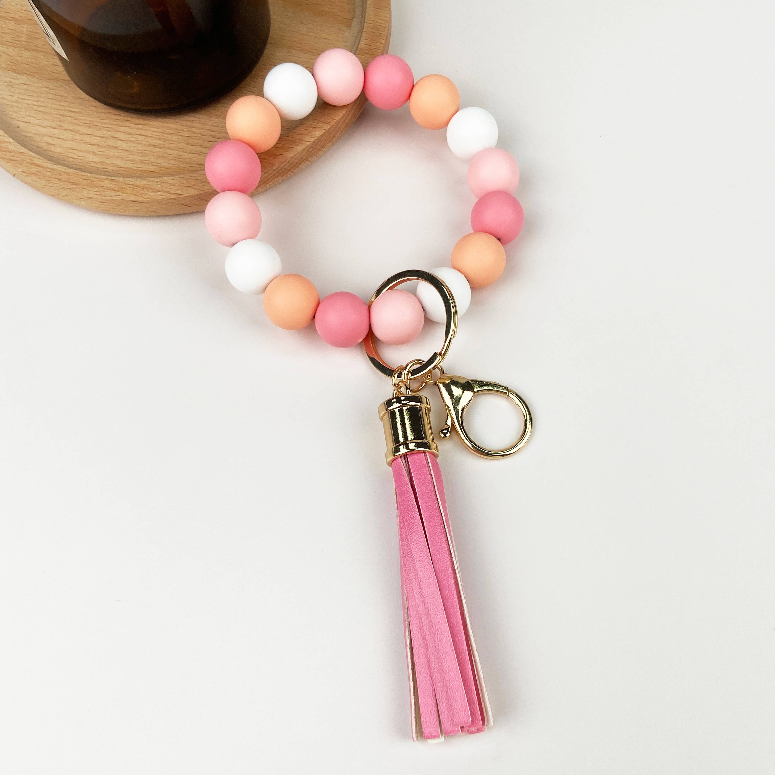SoapElenGlen - Wholesale Keychain - Women's - Silicone beads PU tassel keychain8