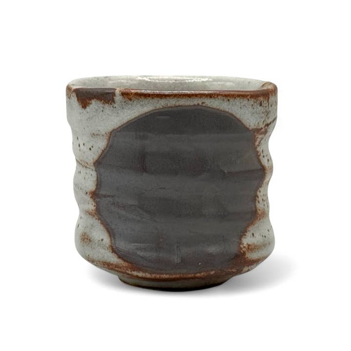 Inoue Tea - Wholesale Coffee/Tea Cup - Nezumi Shino Gray Oversized Mino-yaki Yunomi - Japanese Teacup5
