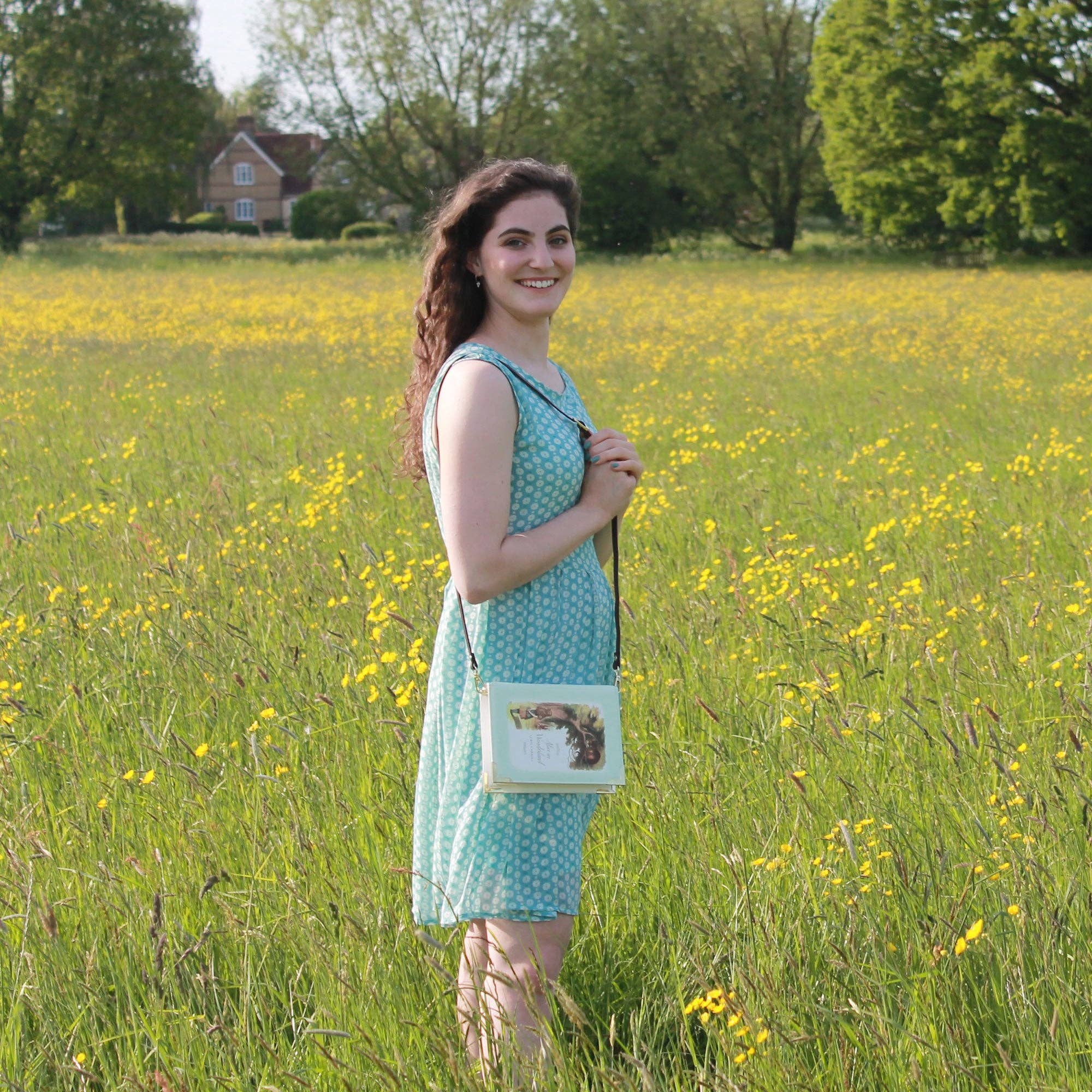 Well Read Company - Wholesale Crossbody Bag - Women's - Alice in Wonderland Original Turquoise Book Handbag Crossbody Purse5