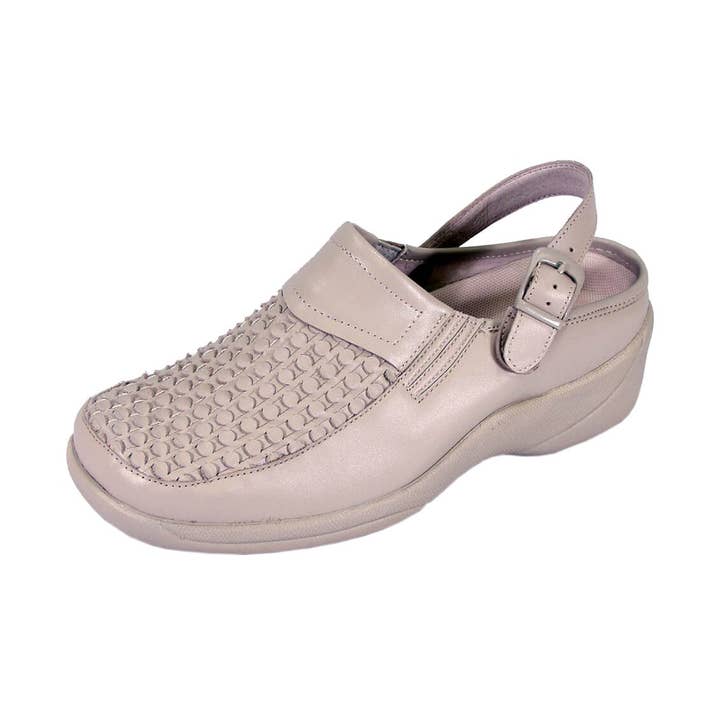 Zoccoli in pelle a pianta larga da donna Madison 24 HOUR COMFORT per la vendita all'ingrosso da parte di FazPaz