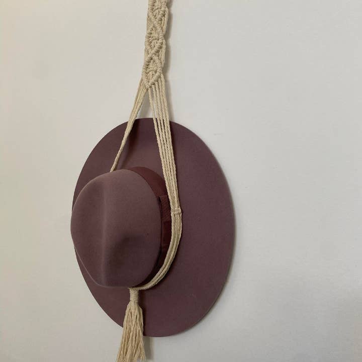 Charlie & Twine – Rack de chapéu por atacado – Cabide de chapéu Macramé, Cabide de chapéu Boho