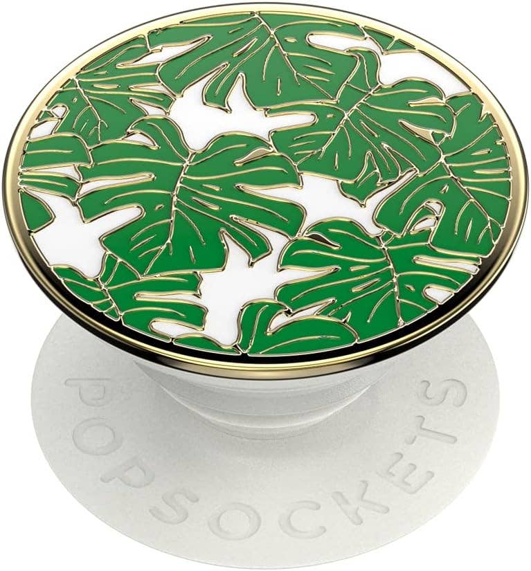 POPSOCKETS - Vente Poignée de téléphone - PopGrip Enamel Monstera1