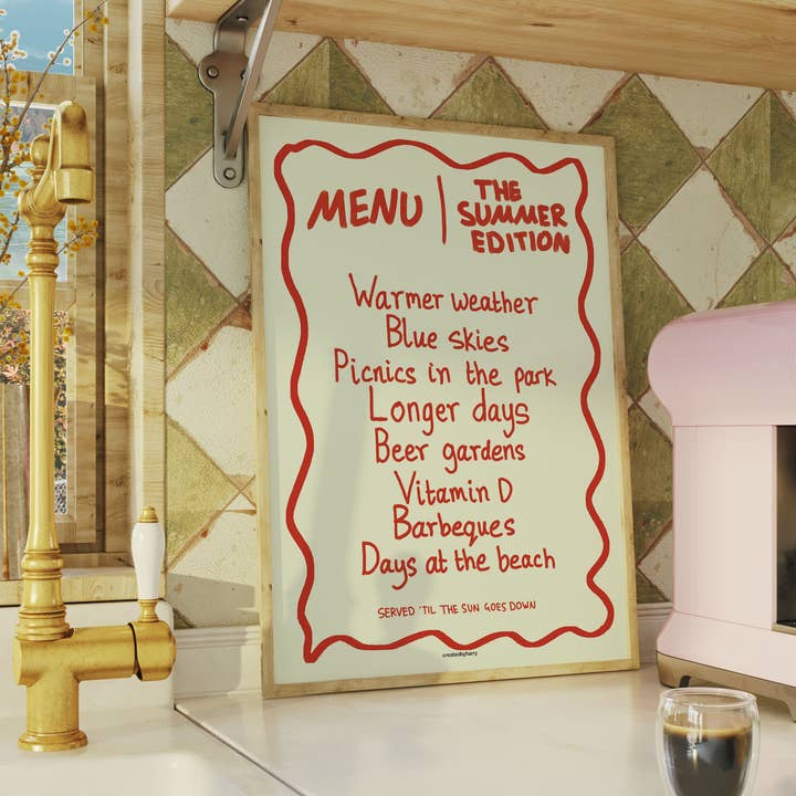 Createdbyharry - Wholesale Art Print - The Summer Menu Print9